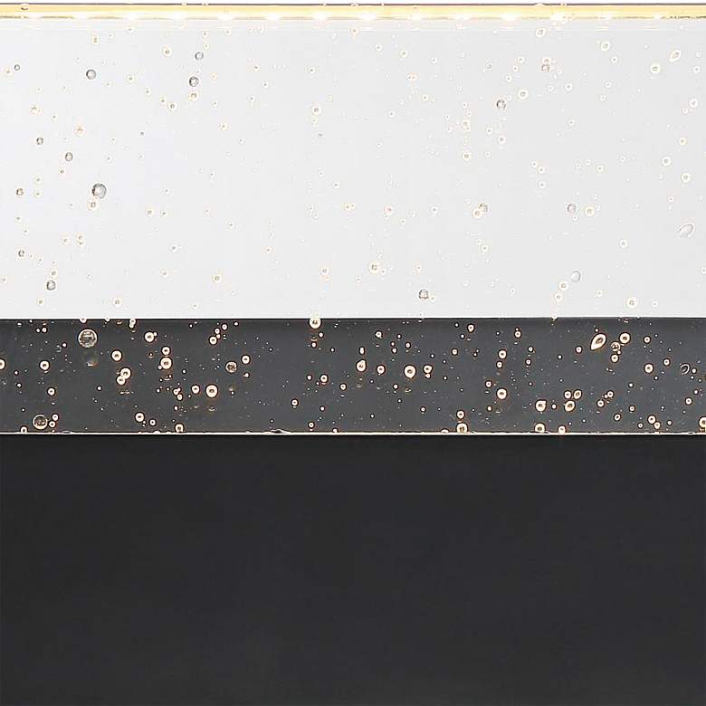 Image 2 Ellusion; LED Medium Wall Sconce; 15W; Matte Black Finish with Seeded Glass more views
