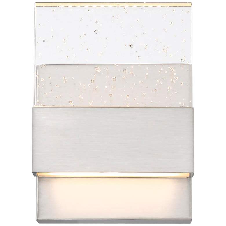 Image 1 Ellusion; LED Wall Sconce; 15W; Polished Nickel Finish with Seeded Glass