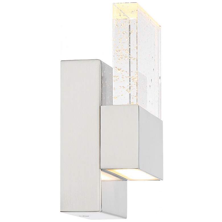Image 3 Ellusion; LED Wall Sconce; 15W; Polished Nickel Finish with Seeded Glass more views