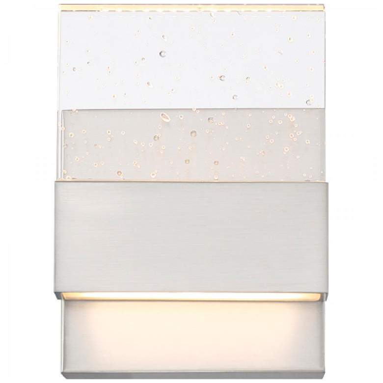 Image 4 Ellusion; LED Wall Sconce; 15W; Polished Nickel Finish with Seeded Glass more views