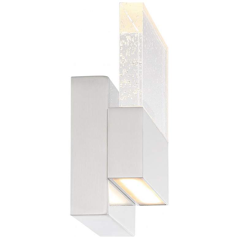 Image 1 Ellusion; LED Wall Sconce; 15W; Polished Nickel Finish with Seeded Glass