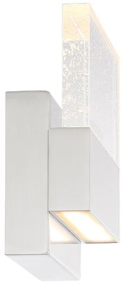 Image 2 Ellusion; LED Wall Sconce; 15W; Polished Nickel Finish with Seeded Glass more views