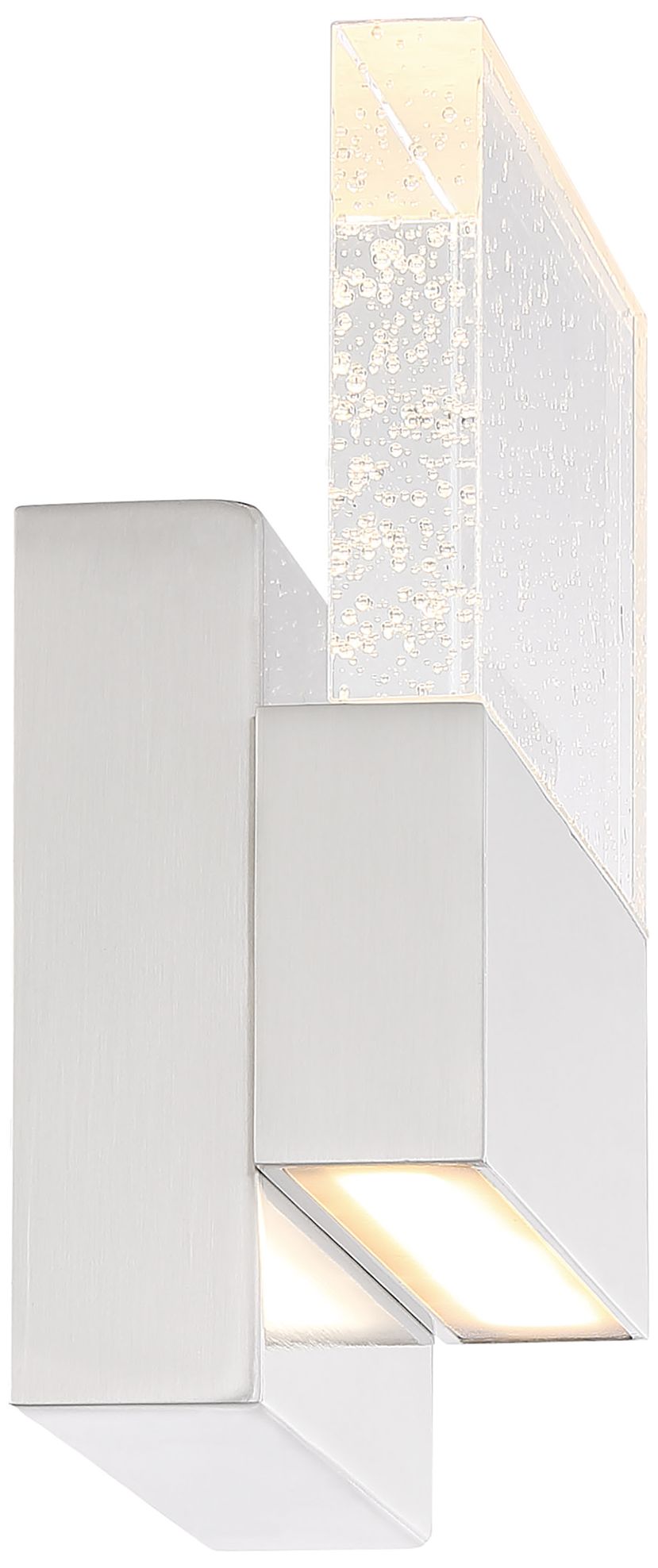 Image 4 Ellusion; LED Wall Sconce; 15W; Polished Nickel Finish with Seeded Glass more views