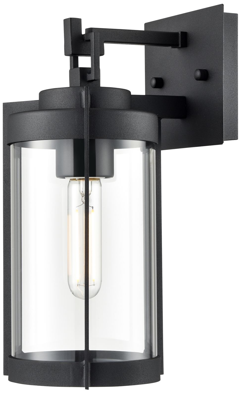 Image 3 Ellway 12 1/2" High Textured Black Outdoor Wall Light more views