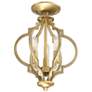 1_Ellyn 11" Wide Natural Brass 3-Light Ceiling Light