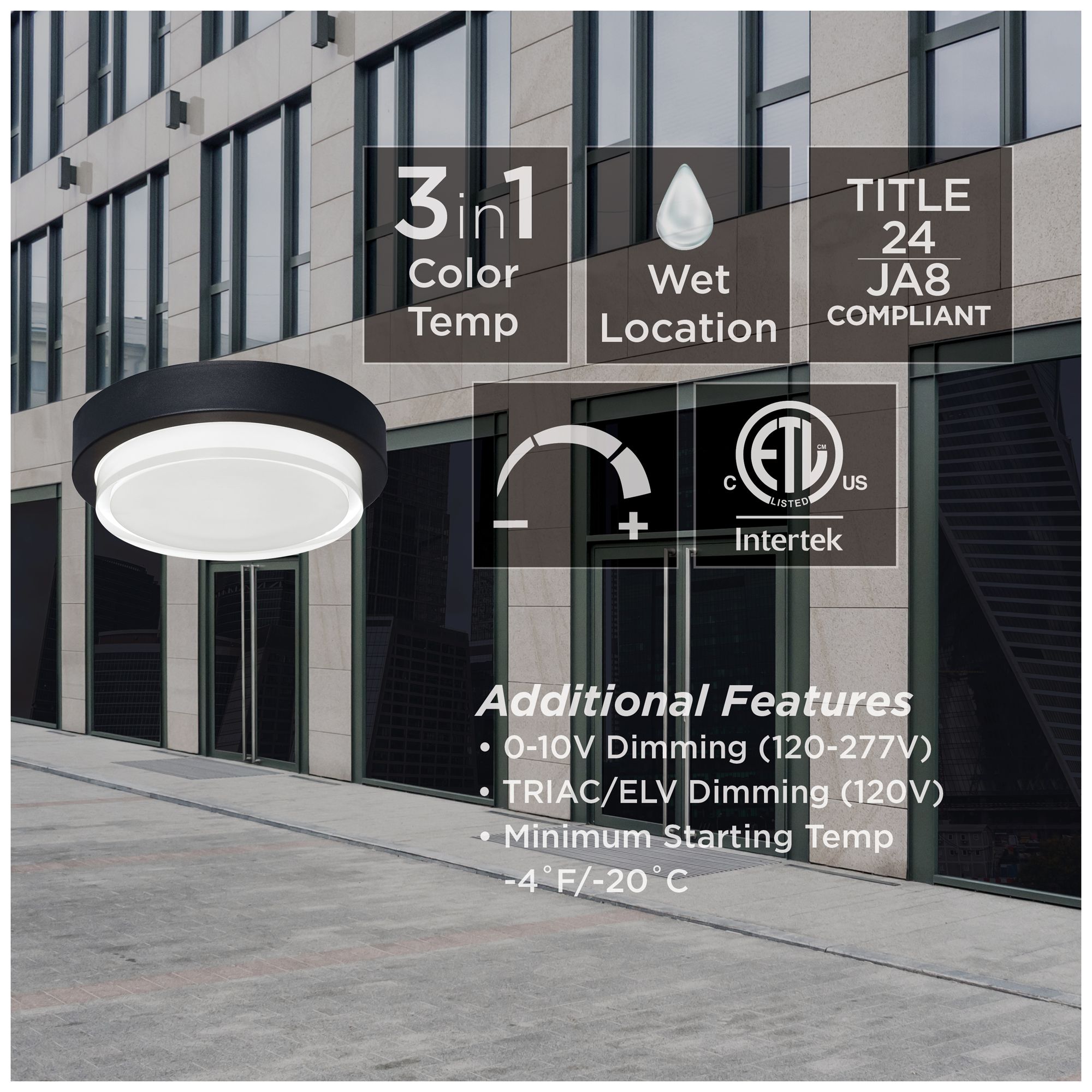 Image 7 Elm 11" LED Outdoor Flush Mount more views