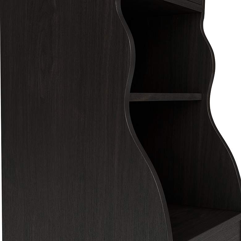 Image 4 Elm 15 3/4" Wide Espresso Wood 1-Drawer Accent Bookcase more views