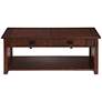 6_Elm 46" Wide Dark Oak 2-Drawer Coffee Table with Lift-Top more views