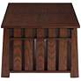 Elm 46" Wide Dark Oak 2-Drawer Coffee Table with Lift-Top