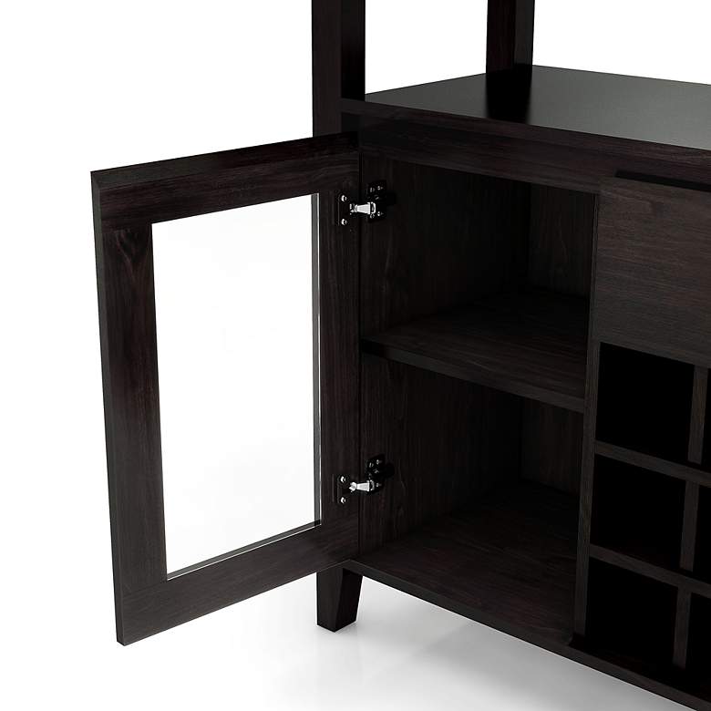 Image 4 Elm 47 1/4" Wide Espresso Wood 1-Drawer 2-Door Buffet Table more views