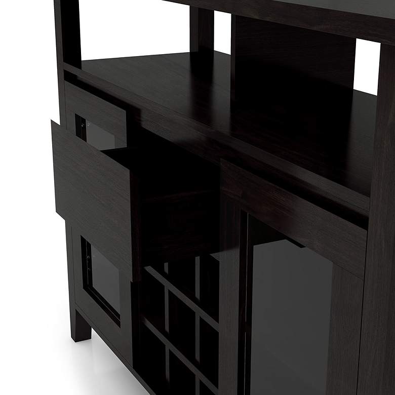 Image 5 Elm 47 1/4" Wide Espresso Wood 1-Drawer 2-Door Buffet Table more views