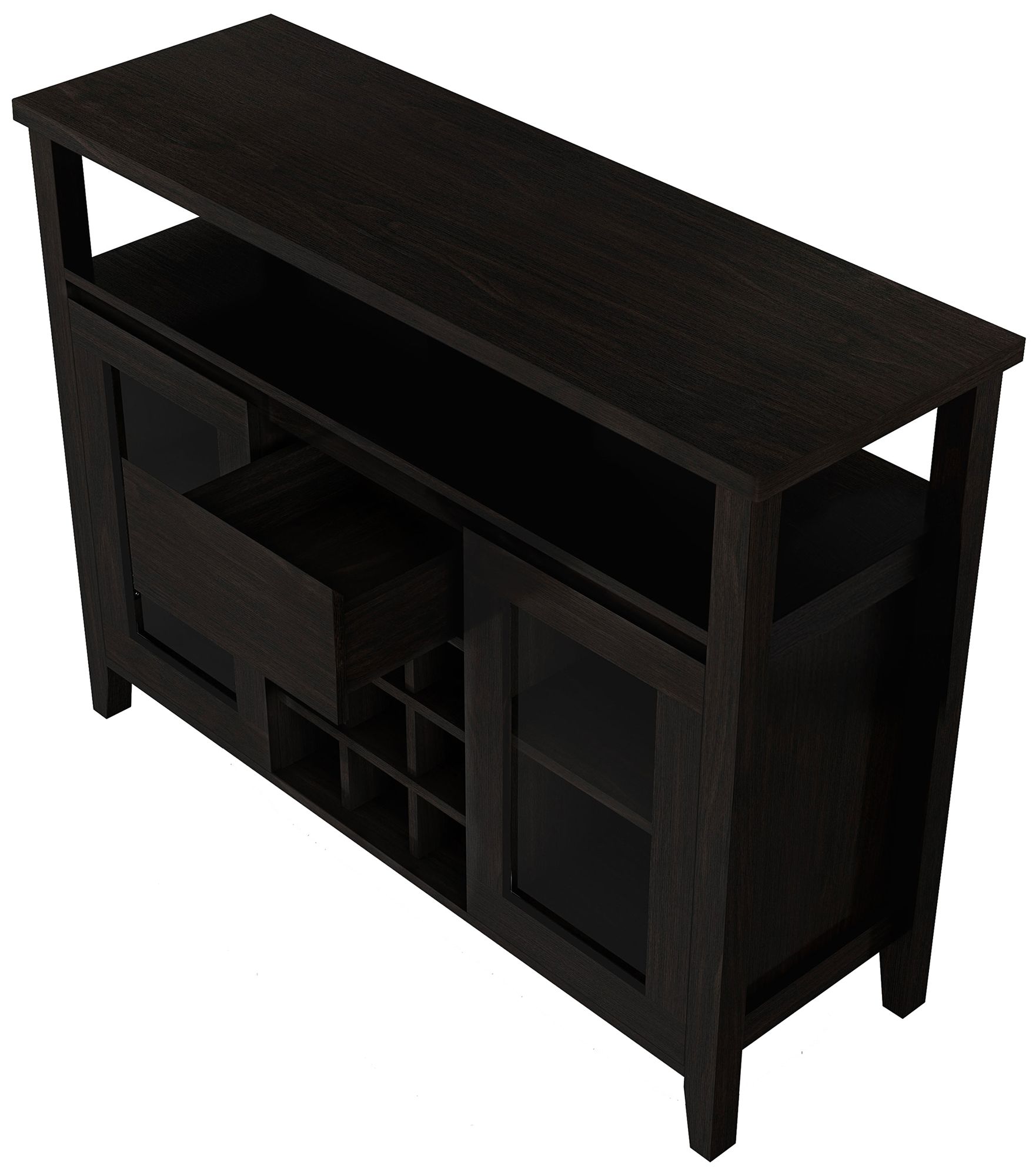 Elm 47 1/4" Wide Espresso Wood 1-Drawer 2-Door Buffet Table