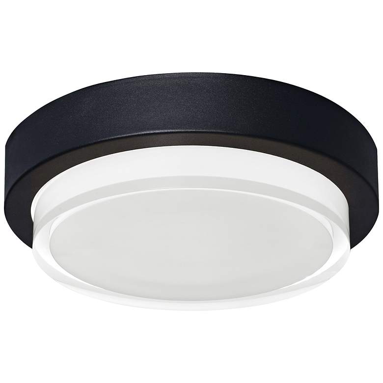 Image 3 Elm 9" Wide Black LED Outdoor Ceiling Light
