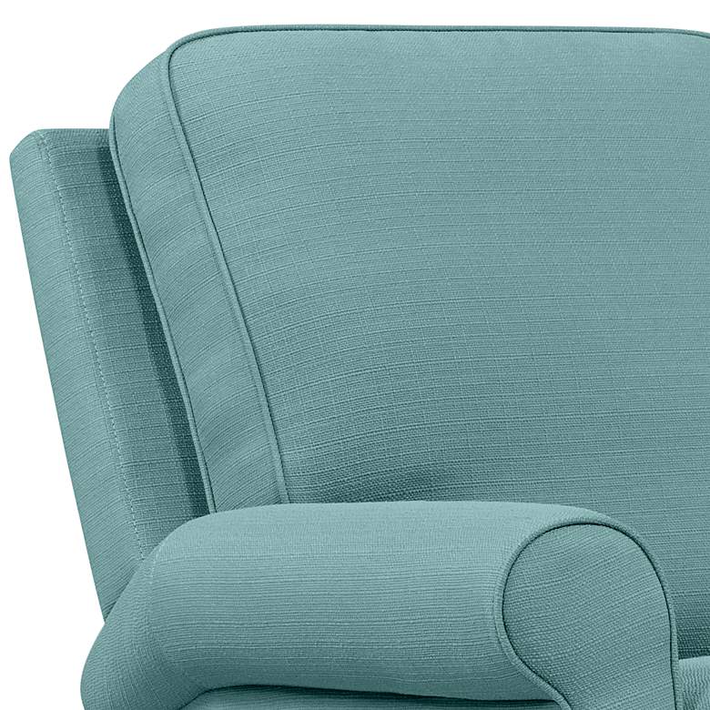 Image 4 Elm Lane 33 1/2" Wide Skye Blue Classic Push Back Recliner Chair more views