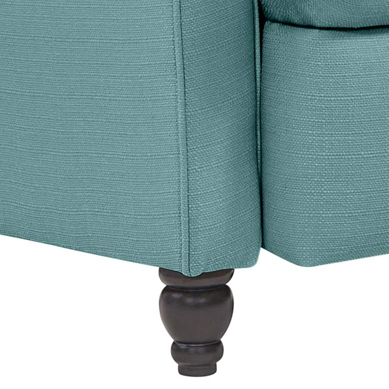 Image 5 Elm Lane 33 1/2" Wide Skye Blue Classic Push Back Recliner Chair more views