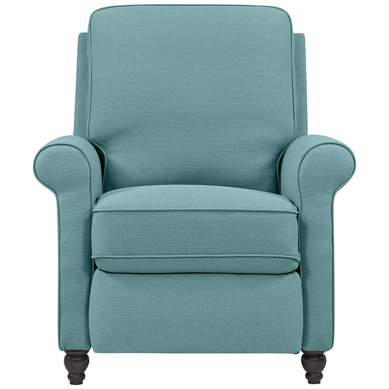 Image 6 Elm Lane 33 1/2" Wide Skye Blue Classic Push Back Recliner Chair more views