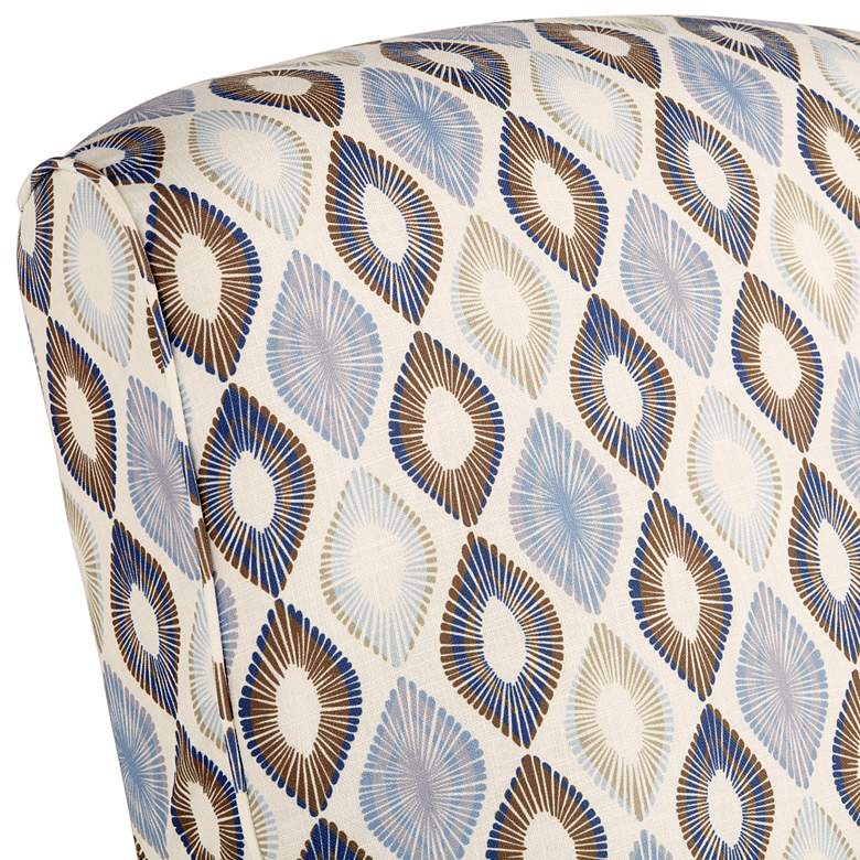 Image 4 Elm Lane 33" Wide Blue Diamond Pattern Push Back Recliner Chair more views