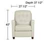 Elm Lane Benecict 27 1/2" Wide Pearl Leather 3-Way Recliner Chair