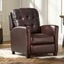 1_Elm Lane Benedict Livorno Chocolate Leather 3-Way Recliner Chair