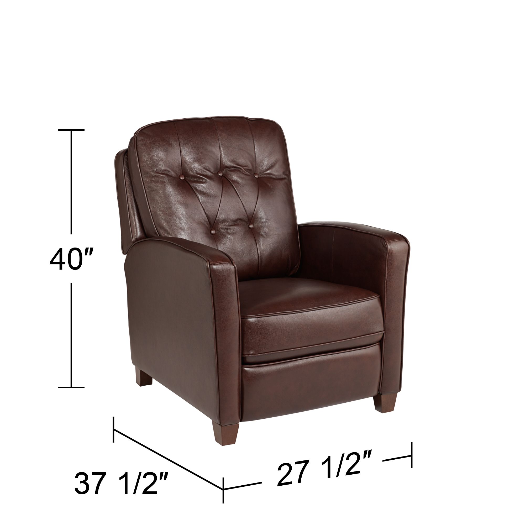 Elm Lane Benedict Livorno Chocolate Leather 3-Way Recliner Chair