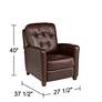 Elm Lane Benedict Livorno Chocolate Leather 3-Way Recliner Chair