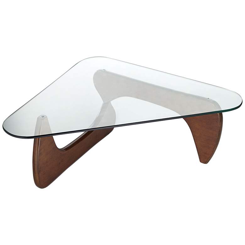 Image 6 Elm Lane Chloe 47 1/2 inch Glass and Wood Mid Century Modern Coffee Table more views