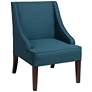 2_Elm Lane Dixon 35 1/4" Blue Fabric Swoop Arm Chair