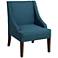 Elm Lane Dixon 35 1/4" Blue Fabric Swoop Arm Chair