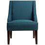 6_Elm Lane Dixon 35 1/4" Blue Fabric Swoop Arm Chair more views