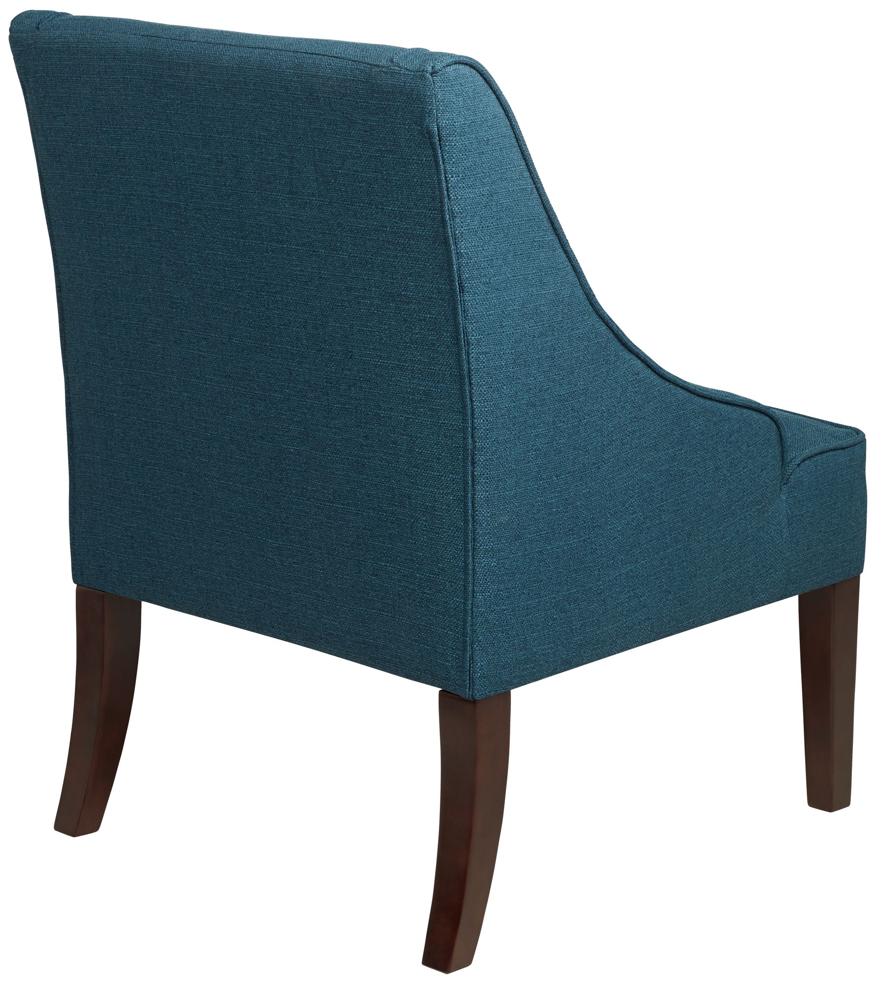Elm Lane Dixon 35 1/4" Blue Fabric Swoop Arm Chair