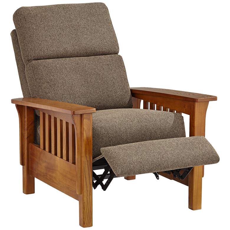 Image 7 Elm Lane Evan 33 1/2" Wide Chestnut Brown 3-Way Recliner Chair more views