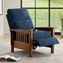 Elm Lane Evan Simone 33" Wide Navy Blue 3-Way Recliner Chair