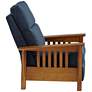 Elm Lane Evan Simone 33" Wide Navy Blue 3-Way Recliner Chair