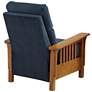 Elm Lane Evan Simone 33" Wide Navy Blue 3-Way Recliner Chair