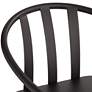 4_Elm Lane Lael 25 1/4" High Black Metal and Wood Swivel Counter Stool more views