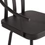 5_Elm Lane Lael 25 1/4" High Black Metal and Wood Swivel Counter Stool more views