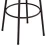 6_Elm Lane Lael 25 1/4" High Black Metal and Wood Swivel Counter Stool more views