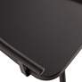 7_Elm Lane Lael 25 1/4" High Black Metal and Wood Swivel Counter Stool more views