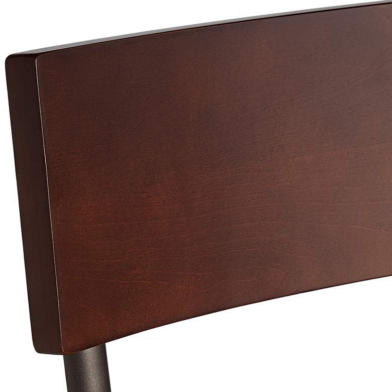Image 3 Elm Lane Langdon 29" Wood and Bronze Metal Swivel Bar Stool more views