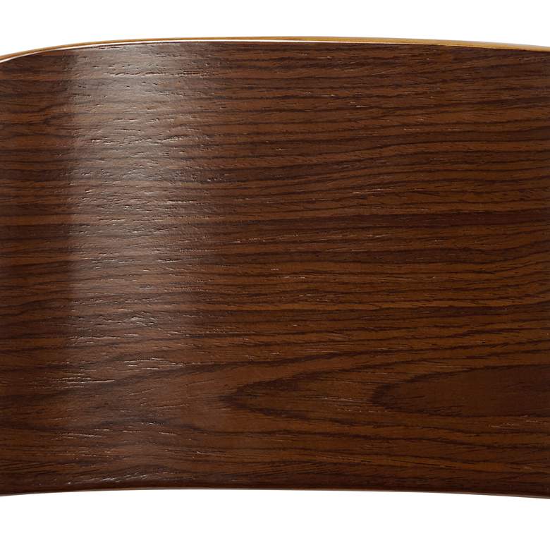 Image 4 Elm Lane Larsen 26" High Modern Black and Walnut Swivel Counter Stool more views