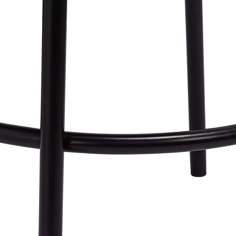 Image 7 Elm Lane Larsen 26" High Modern Black and Walnut Swivel Counter Stool more views