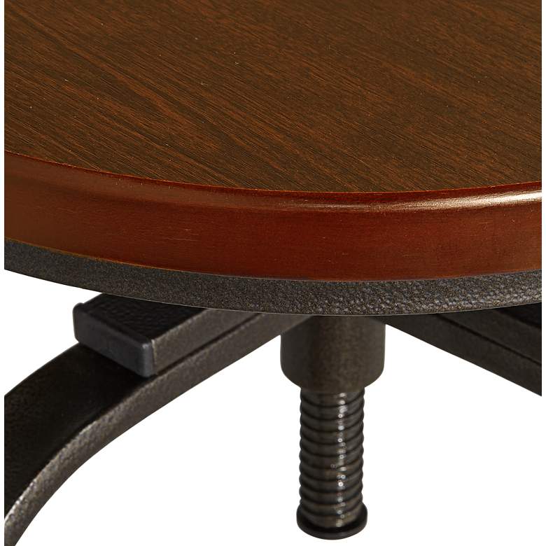 Image 3 Elm Lane Radin Hammered Bronze Adjustable Swivel Bar Stools Set of 2 more views