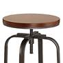 4_Elm Lane Radin Hammered Bronze Adjustable Swivel Bar Stools Set of 2 more views