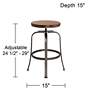 Elm Lane Radin Hammered Bronze Adjustable Swivel Bar Stools Set of 2