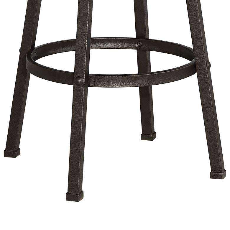 Image 4 Elm Lane Roark Dark Bronze Adjustable Swivel Bar Stools Set of 2 more views
