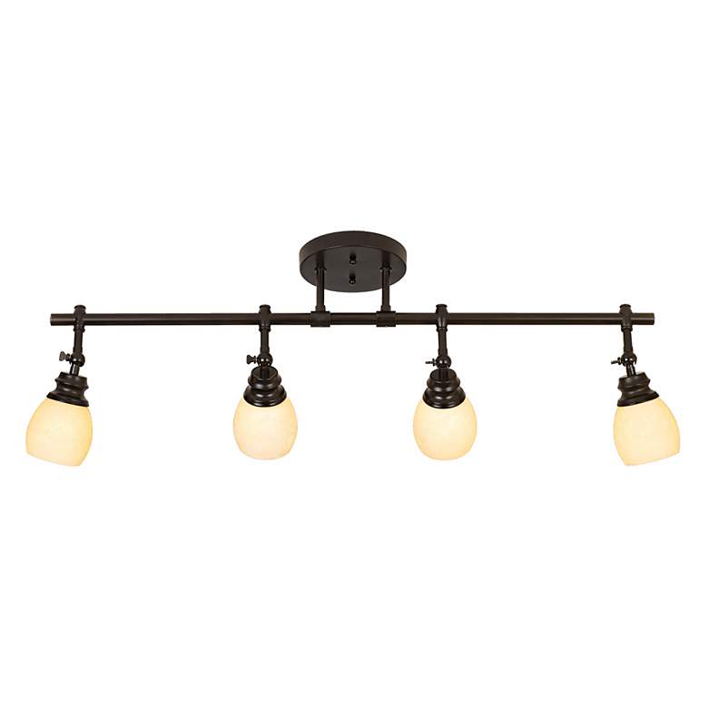 Image 7 Elm Park 36 inch Wide Adjustable 4-Head Bronze Track Style Ceiling Light more views