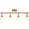 Elm Park 4-Head Gold Complete ceiling or wall Track Light Kit