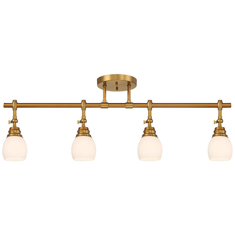 Image 2 Elm Park 4-Head Gold Finish Wall or Ceiling Track Light Kit