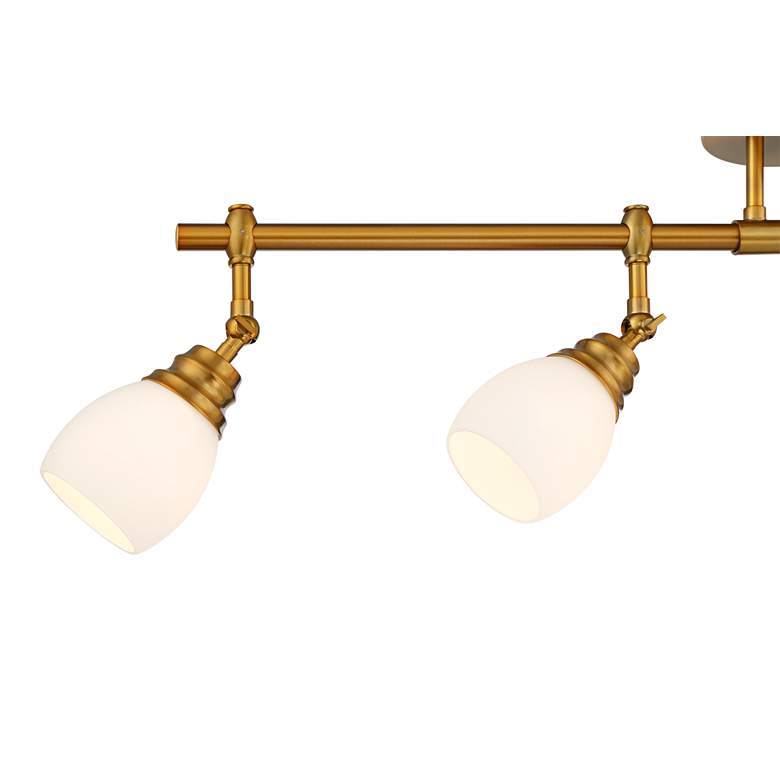 Image 7 Elm Park 4-Head Gold Finish Wall or Ceiling Track Light Kit more views