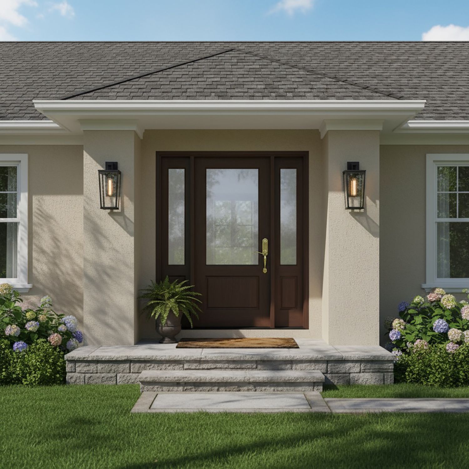 Image 3 Elmgrove 7.5" Wide Black Outdoor Wall With Clear Glass Shade more views